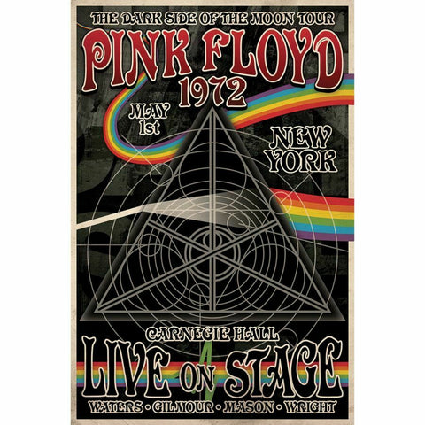 Pink Floyd - Carnegic Hall 1972 Gig Poster