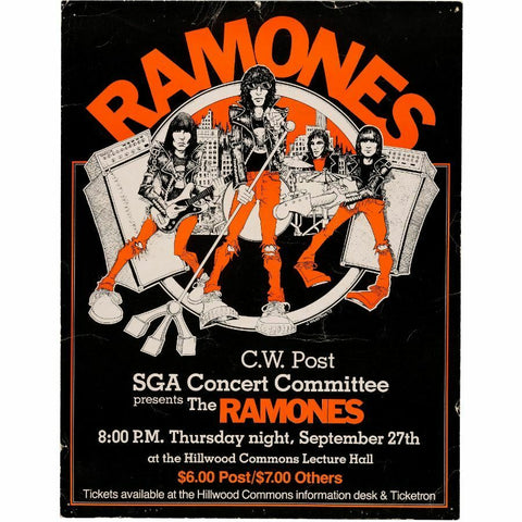 Ramones - Hillwood Commons Gig Poster