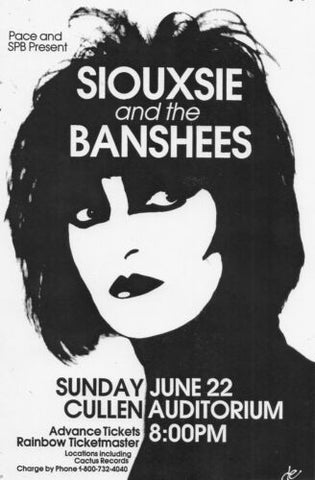 Siouxsie & The Banshees - Cullen Gig Poster