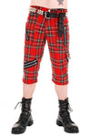 Tiger Of London Red Tartan Bondage Shorts (CCF768-RED) Short