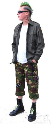 Various Punk Tiger Of London 3/4 Camouflage with zips 3/4 length trouser