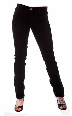 Tiger Of London Tiger of London Low Rise Black Cotton Stretch Low Jeans Womens Trouser