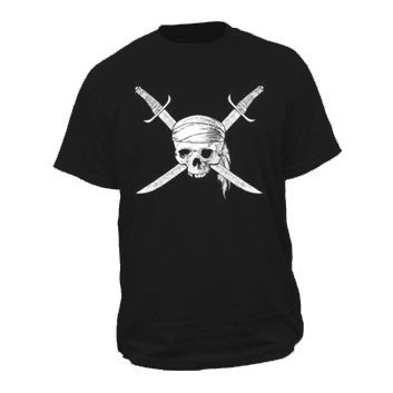 Various Punk Pirate Skull Mens Tshirt