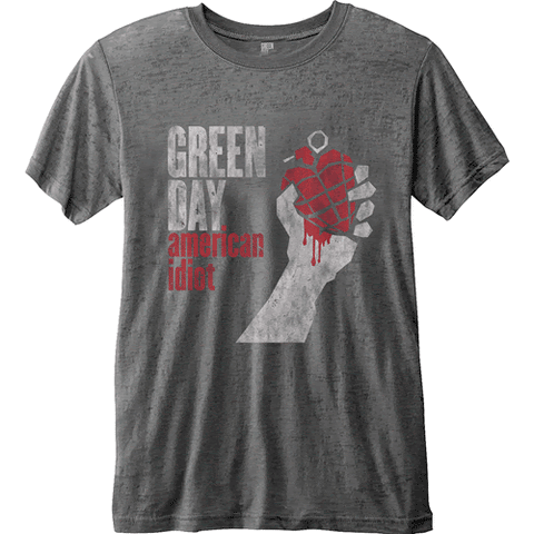 Green Day - American Idiot Burn Out Grey Men's T-shirt