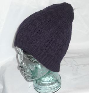 Chaos Brothers Cable Knit Purple Headwear